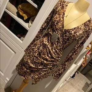 Leopard long sleeve dress